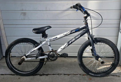 Kent Ambush FS20 BMX Freestyle Bike, 20" Wheels, Steel Frame, 4 Pegs, White/Black, Single Speed