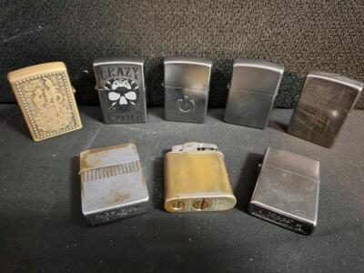 Vintage Zippo, Park, and Earth Collectible Windproof Lighter Lot, Multiple Designs, Date Codes (shelf B)
