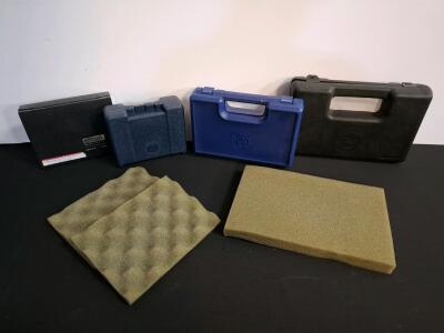 Walther & Smith & Wesson Hard Gun Cases w/ Foam Inserts, Manuals, Cable Lock, Multiple Sizes (A)