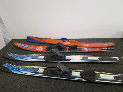 Hart COMP1 Open Cell Honeycomb Slalom Ski 67" USA w/ Bag + Profile 67" Combo Water Ski Pair (connex 6)