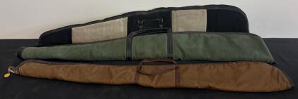 Set of Three Soft Rifle/Shotgun Cases &ndash; Various Sizes and Colors (Shelf H)