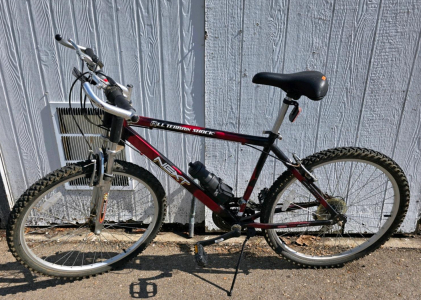 NEXT Power Climber Mountain Bike, 26" Wheels, Full Suspension, 18-Speed, Red/Black