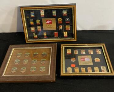 1992 Coca-Cola Olympic & NFL 'Dawn of a New Era' Framed Pin Sets &ndash; Limited Edition (A)