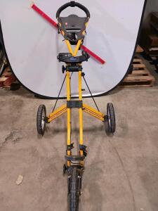 Sun Mountain Speed Cart Yellow Push Golf Cart, 3-Wheel, Aluminum Frame