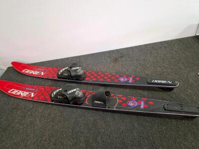 O'Brien Performer Combo Water Skis 68" Pair - TTS Bindings, Beginner-Intermediate, Red/Black (connex 6)
