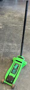 Daytona DS400SG 4 Ton Heavy Duty Hydraulic Floor Jack, Green, High Lift, Steel Wheels (B)