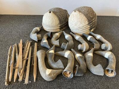 Full Body Canada Goose Decoy Set - 12 Shells, Mixed Head Styles, Metal Stakes, Extra Heads Included (connex 6)