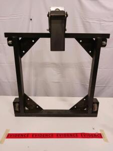 Heavy-Duty Steel Mounting Bracket Frame with Swivel Mechanism and Side Rollers
