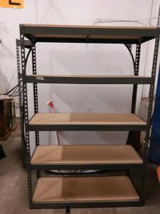 36" x 18" x 72" Heavy Duty 5-Shelf Metal Storage Rack, Adjustable Shelves, Particle Board Decks