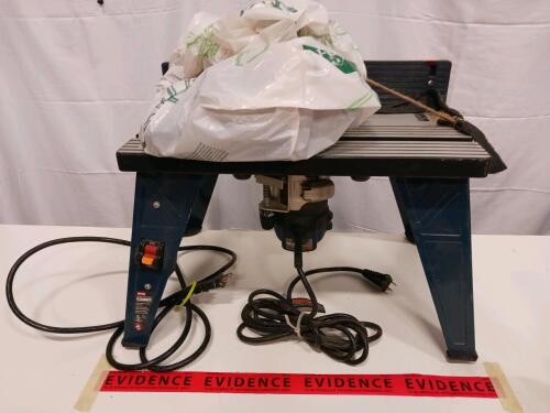 Ryobi Benchtop Router Table with Fixed Base Router, 26"x16" Aluminum Surface, Power Switch