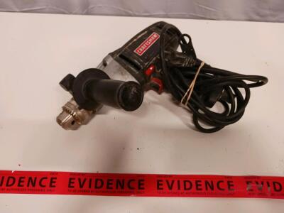 Craftsman Corded 1/2" Right-Angle Drill with Side Handle, 120V, Variable Speed