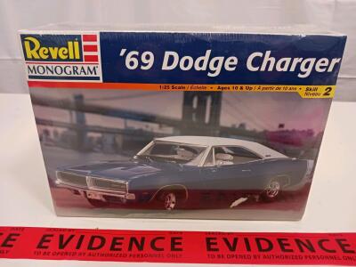 Revell Monogram 1969 Dodge Charger 1:25 Scale Model Kit, Factory Sealed