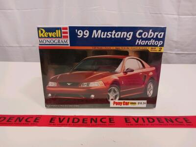 Revell Monogram '99 Mustang Cobra Hardtop 1:25 Scale Model Kit, Sealed Box, 107 Parts