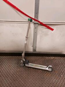 Razor A Kick Scooter, Aluminum Frame, Adjustable Handlebars, Green Grips, Classic Folding Design