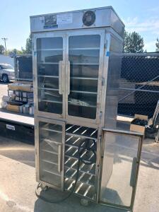 Thermodyne Commercial Heated Holding Cabinet, Approx. 20 Shelves, Double Glass Doors, Stainless Steel