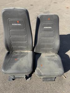 International Passenger Bench Seats, Gray Vinyl, Floor Mount, Approx. 36"x18"x20"