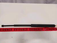 21-Inch Expandable Baton with Ribbed Grip and Matte Black Finish - 2