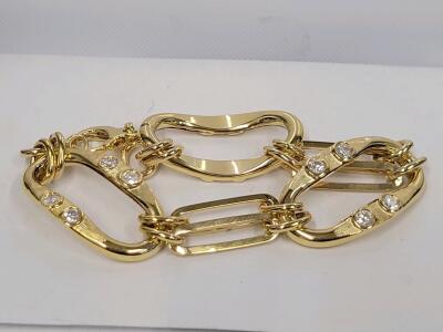 14K Yellow Gold Bracelet with 2.31ct Round Brilliant Diamonds, 7 Inches