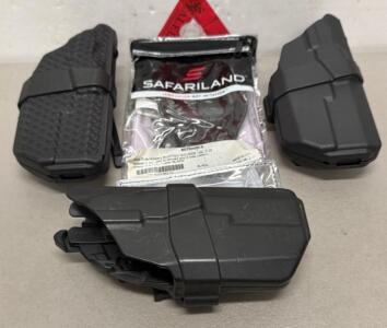 Safariland Duty Holster Fits Glock 17/22 with Light, Mid-Ride UBL/QLS, Black, Basketweave/Plain