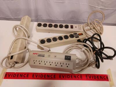 APC & AGCO 7-Outlet Surge Protector Power Strips, 6ft Cords, Mixed Indicator & Switch Types