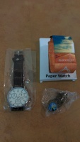 NEW Wristwatch - NEW Paper Watch - NEW Glass Sphere Pendant