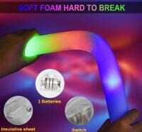 Multicolor LED Foam Glow Sticks, 16" Length, 3 Flashing Modes - 2
