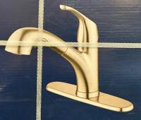 Project Source Everfield Pull-Out Kitchen Faucet, Stainless Steel, Model 67737-2008D2 - 4