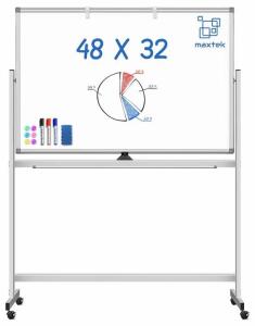 Maxtek FZT-80120-86 Mobile Dry Erase Whiteboard With 48"x32"