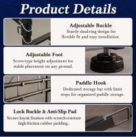 Faesun 3-Tier Freestanding Kayak Storage Rack With Paddle Hooks, 300 lbs Capacity - 4