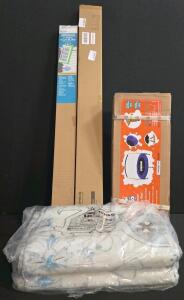 Lotus Vinyl Blind 35x64, Songmics LLR810WE01 Drying Rack, Kikidoo 36" Trampoline, Inlume Comforter