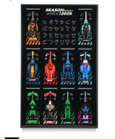 2025 Formula 1 Team Diecast Model Car Set &ndash; Complete 12-Car Display With Season Tracks Case - 2