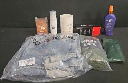 Rockstar Original Boys' Lenz Blue Baggy Fit Jeans, Size 7, 11-Pocket Design Hair Care, Pressure Sensor, And More