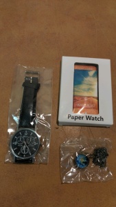 NEW Wristwatch - NEW Paper Watch - NEW Glass Sphere Pendant