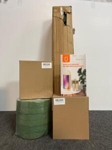 iCover Artificial Ivy Privacy Fence Screen, 157.6" x 59.1", (2) 2026 Food Trays, 6Pk Of Floral Foam, And A Wireless Karaoke Set