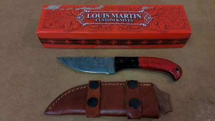 NEW Louis Martin Custom Knife w/Leather Sheath