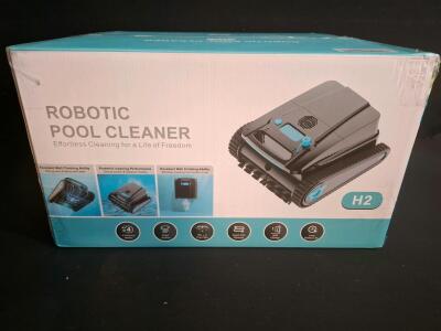 SZQ H2 Robotic Pool Cleaner - 25.2V, 5200mAh, 2hr Runtime, 4L Basket, Wall Climb, Smart Navigation, New In Box