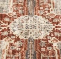 Queen Metal Platform Bed Frame + 9'x12' Area Rug Distressed Medallion - 7