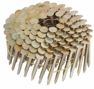 7,200 Pcs Findmall 15-Degree Coil Roofing Nails, 1-3/4" x 0.120", Electro-Galvanized, 7,200 Nails