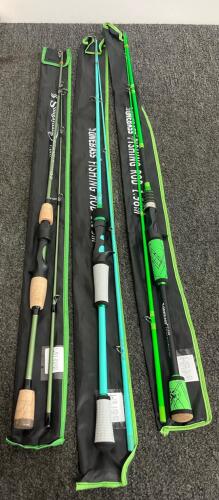 6'6" Spinning Rods, 2-Piece, Includes Carry Cases