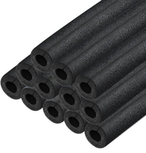 12PCS Insulating Foam Tubes For Indoor And Outdoor Pipes, Helps Prevent Freezing And Reduce Heat Loss In Cold Weather