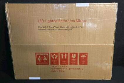 Dimelax 24" x 32" LED Bathroom Mirror With Dual Lighting, Anti-Fog, And Dimmable Features Acoustic Deadening Panels 15 Pack