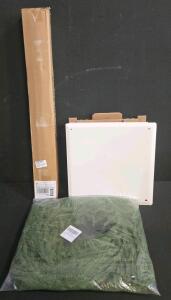 Smiry 47"x32" Heavy Duty Green Rubber Doormat, Non-Slip, Indoor/Outdoor, Dirt-Trapping Mat Leviton Electrical/ Low Voltage Box, Garland