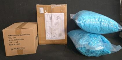 High-Density Blue Gel Memory Foam Filler, 10 lbs, 2 Bags, For Bean Bags & Cushions, Sauna Steamer, Shoe Rack