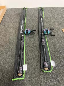 Warbass 7'1" Baitcasting Rod And Reel Combo With Sleeve (Lightly Used)