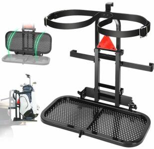 Universal Golf Cart Bag Holder &ndash; Fits 8"&ndash;24.5" Armrests, Holds 2 Bags, Foldable Design