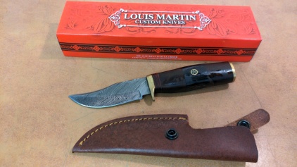 NEW Louis Martin Custom Knife w/Leather Sheath