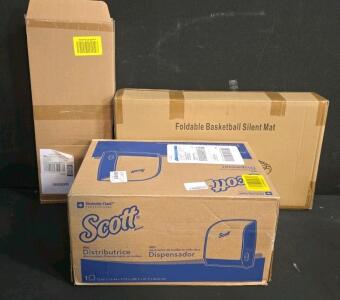 Scott Pro Electronic Hard Roll Towel Dispenser, Black, Touchless Operation, 12.66" x 9.18" x 16.44" basketball silent mat