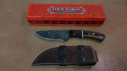 NEW Louis Martin Custom Knife w/Leather Sheath