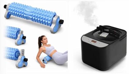 Portable Sauna Steamer + 3-Level Adjustable Foam Roller Set