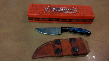 Louis Martin Custom Knife w/Leather Sheath